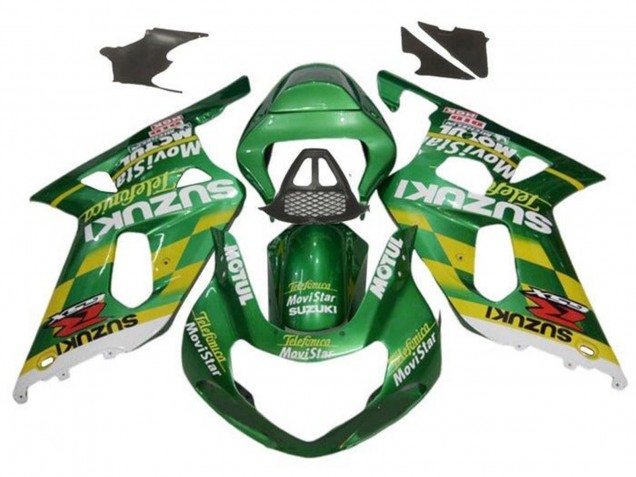 Carenados Moto Suzuki GSXR1000 2000-2002 - Verde Amarillo Blanco Motul