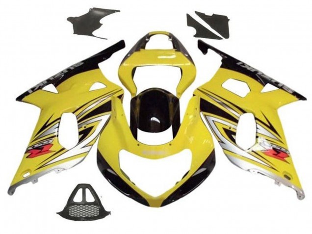 Carenados Moto Suzuki GSXR1000 2000-2002 - Amarillo Plata Negro Brillante