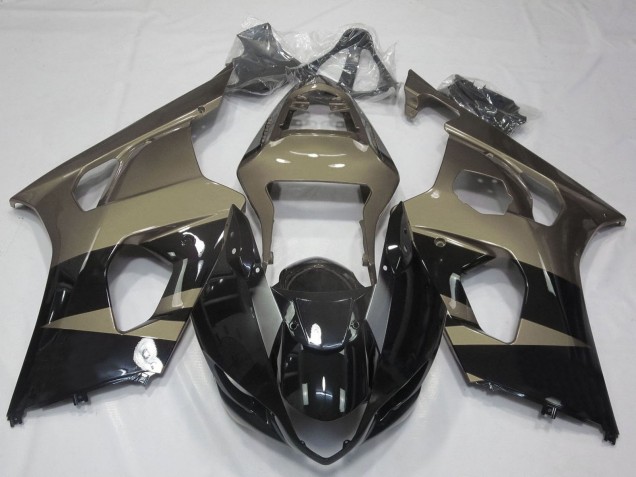 Carenados Moto Suzuki GSXR 1000 2003-2004 - Negro Brillante Taupe Brown