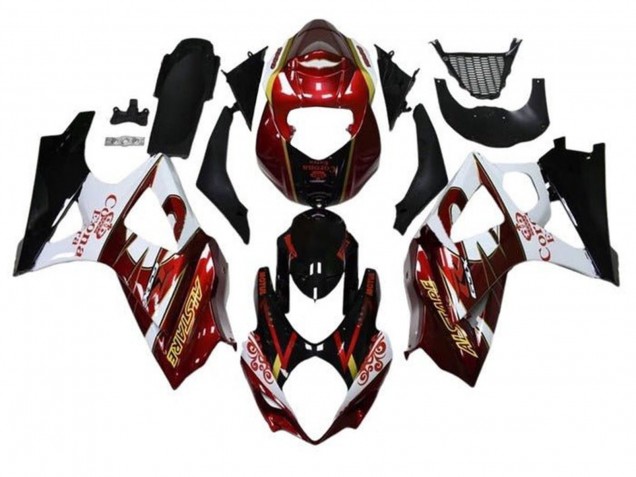 Carenados Moto Suzuki GSXR 1000 2005-2006 - Negro Rojo Blanco Oro