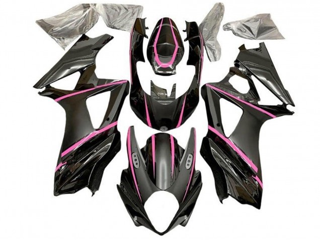Carenados Moto Suzuki GSXR 1000 2005-2006 - Negro Brillante Negro Mate Rosa