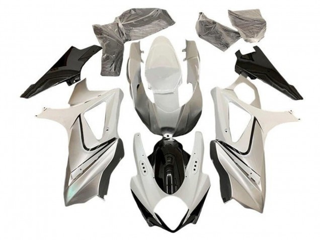 Carenado Moto Suzuki GSXR 1000 2005-2006 - Blanco Brillante Plata Negro