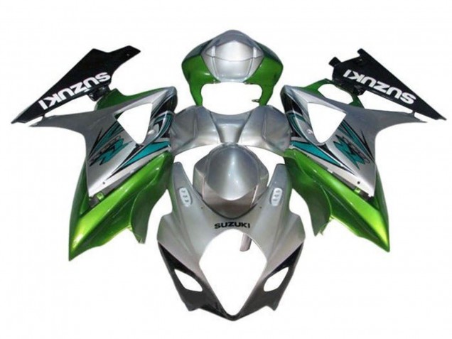 Carenados Moto Suzuki GSXR 1000 2005-2006 - Plata Verde Negro