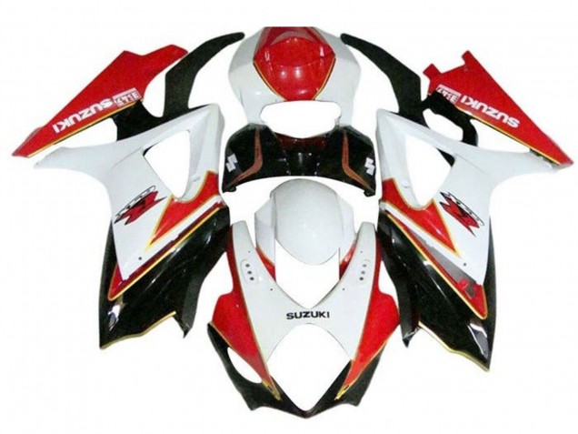 Carenados Moto Suzuki GSXR 1000 2005-2006 - Blanco Rojo Negro Oro
