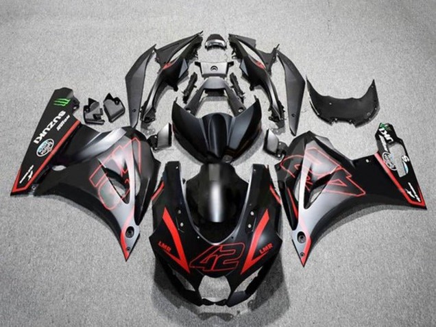 Carenados Moto Suzuki GSXR1000 2017-2025 - Negro Mate Rojo 42