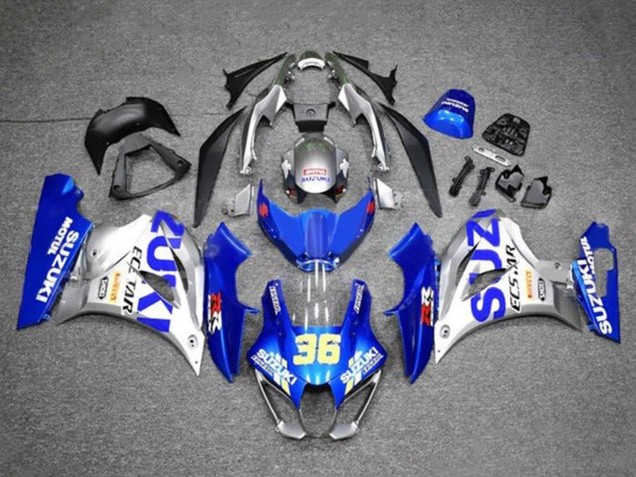 Carenados Moto Suzuki GSXR1000 2017-2025 - Azul Plata Ecstar 36