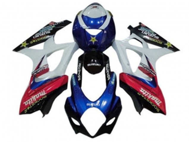 Carenados Moto Suzuki GSXR 1000 2007-2008 - Blanco Azul Rojo Negro Makita