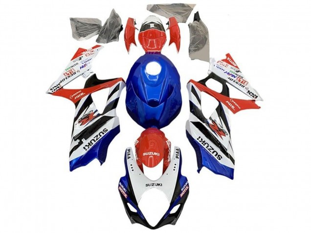 Carenados Moto Suzuki GSXR 1000 2007-2008 - Blanco Rojo Azul Negro
