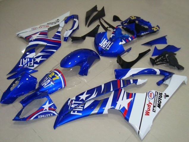 Carenados Moto Yamaha YZF R6 2008-2016 - Blanco Azul Fiat Motul Michelin 27