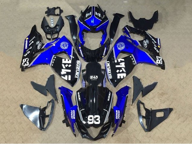 Carenados Moto Suzuki GSXR 1000 2009-2016 - Negro Azul Blanco 93