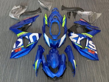 Carenados Moto Suzuki GSXR 1000 2009-2016 - Azul Neon Verde Blanco Ecstar