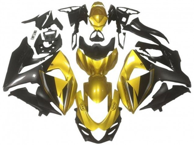 Carenados Moto Suzuki GSXR 1000 2009-2016 - Oro Negro Gris Oscuro