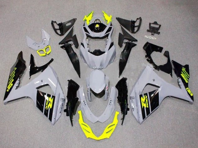Carenados Moto Suzuki GSXR 1000 2009-2016 - Gris Neon Amarillo Negro