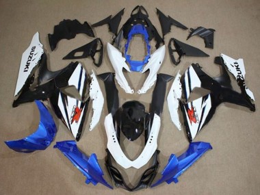 Kit Carenados Moto Suzuki GSXR 1000 2009-2016 - Blanco Azul Negro