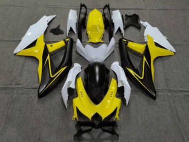 Carenados Moto Suzuki GSXR 600 / GSXR 750 2008-2010 - Blanco Amarillo Gris Negro