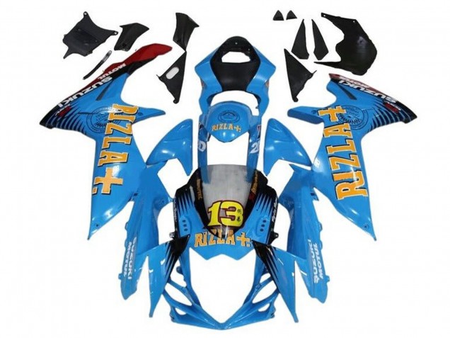 Carenados Moto Suzuki GSXR 600 / GSXR 750 2011-2024 - Azul Amarillo Rojo Negro Rizla 13