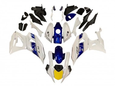 Carenados Moto Yamaha YZF R7 2021-2024 - Blanco Amarillo Azul Raya