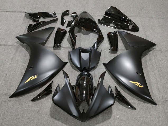 Carenados Moto Yamaha YZF 1000 R1 2009-2011 - Negro Brillante Negro Mate Oro