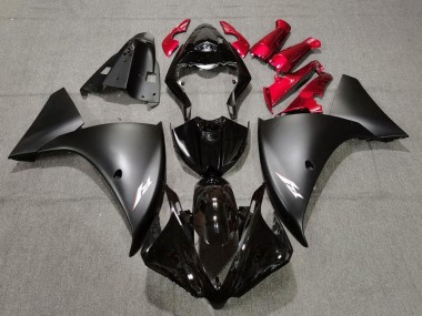 Carenados Moto Yamaha YZF 1000 R1 2009-2011 - Negro Brillante Negro Mate Rojo