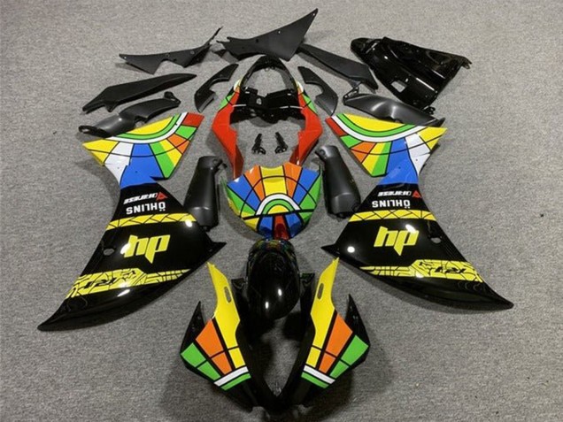 Carenados Moto Yamaha YZF 1000 R1 2009-2011 - Negro Amarillo HP RuedaColores