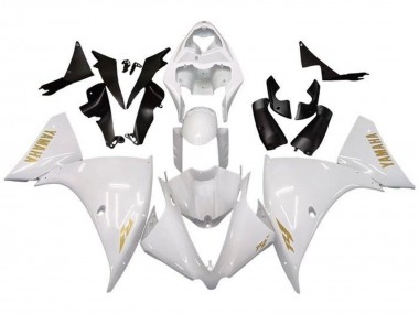 Carenados Moto Yamaha YZF 1000 R1 2009-2011 - Blanco Oro Calcomanía