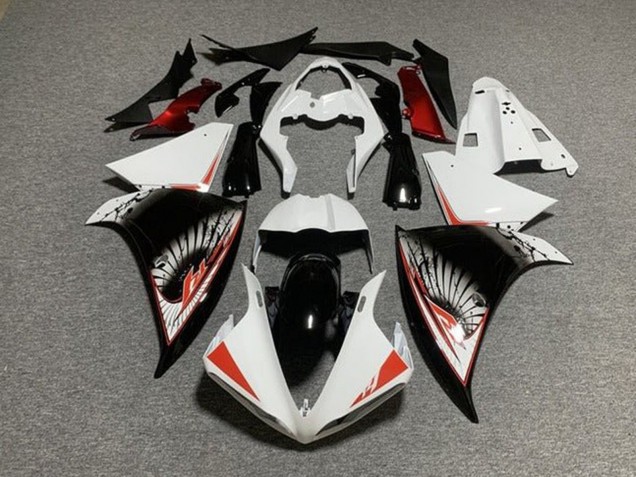 Kits Carenado Moto Yamaha YZF 1000 R1 2009-2011 - Blanco Rojo Negro