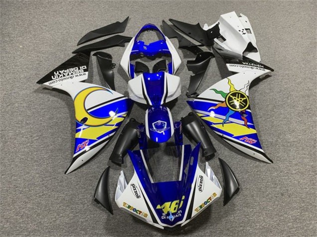 Carenados Moto Yamaha YZF 1000 R1 2009-2011 - Blanco Azul Amarillo Negro Sol Luna