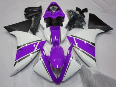 Carenados Moto Yamaha YZF 1000 R1 2009-2011 - Blanco Púrpura Negro