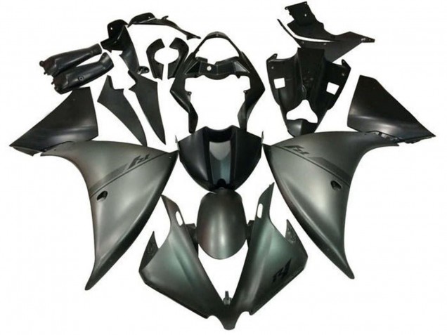 Carenados Moto Yamaha YZF 1000 R1 2012-2014 - Gris Mate Negro Mate