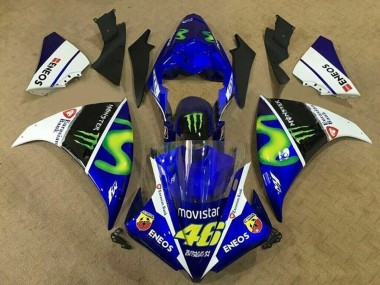 Carenados Moto Yamaha YZF 1000 R1 2012-2014 - Azul Blanco Negro Verde MoviStar Monstruo ENEOS