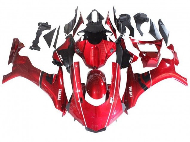 Carenado Moto Yamaha YZF 1000 R1 2015-2019 - Rojo Negro Blanco Raya
