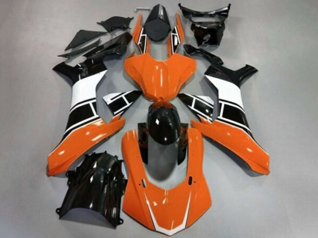 Carenados Moto Yamaha YZF 1000 R1 2015-2019 - Blanco Naranja Negro Brillante