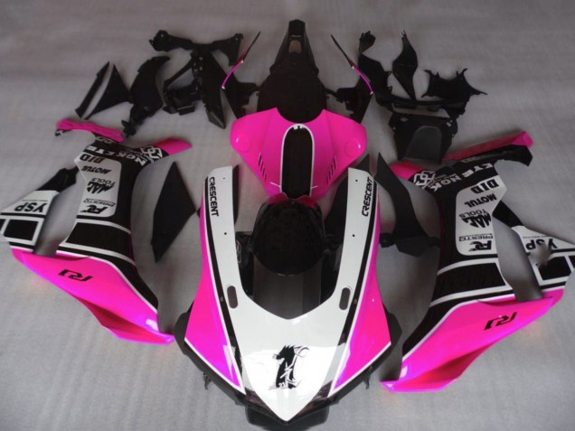 Carenados Moto Yamaha YZF 1000 R1 2015-2019 - Rosa Blanco Negro Brillante Motul YSP
