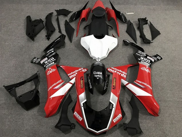 Carenados Moto Yamaha YZF 1000 R1 2015-2019 - Rojo Blanco Negro Brillante