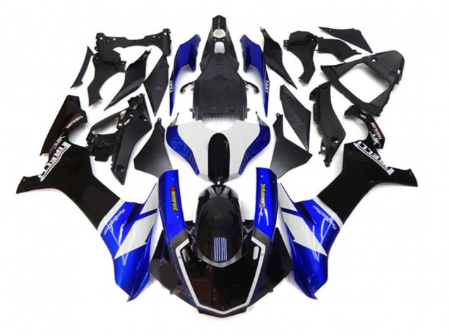 Carenados Moto Yamaha YZF 1000 R1 2020-2025 - Azul Blanco Negro Akropovic