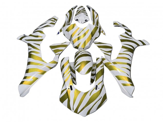 Carenados Moto Yamaha YZF 1000 R1 2020-2025 - Blanco Oro Cebra
