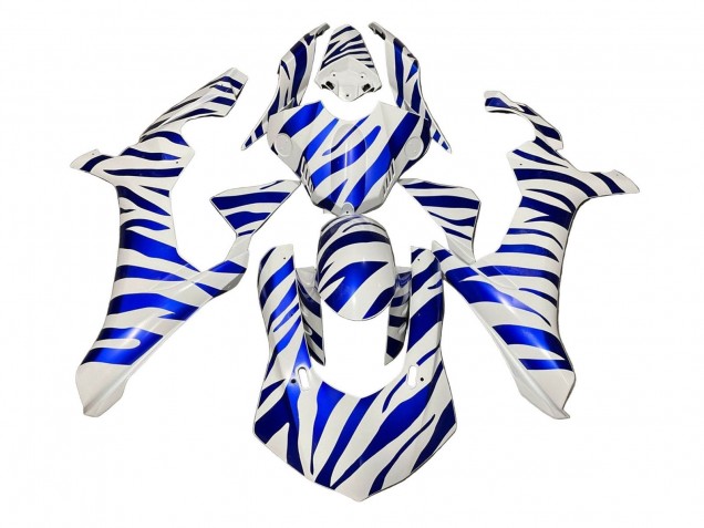Carenados Moto Yamaha YZF 1000 R1 2020-2025 - Blanco Azul Cebra