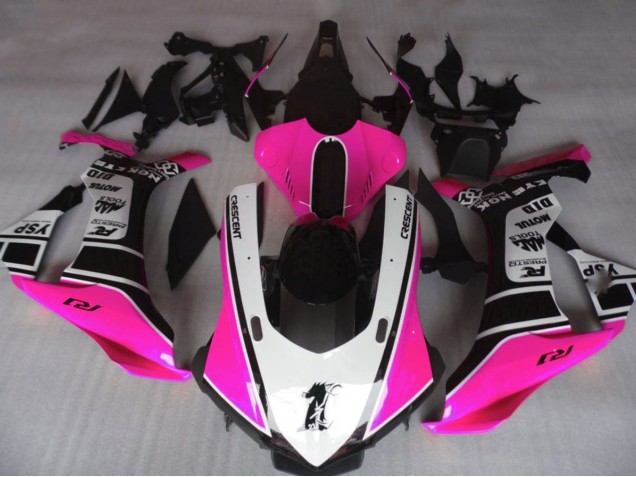 Carenados Moto Yamaha YZF 1000 R1 2020-2025 - Rosa Blanco Negro Brillante