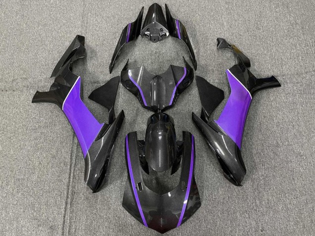 Carenados Moto Yamaha YZF 1000 R1 2020-2025 - Falso FibraCarbono Púrpura