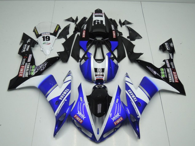 Carenados Moto Yamaha YZF 1000 R1 2004-2006 - Azul Blanco Negro Fimer Yamalube