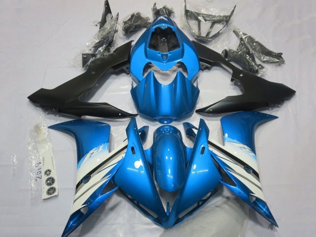 Carenados Moto Yamaha YZF 1000 R1 2004-2006 - Azul Claro Blanco Negro Mate