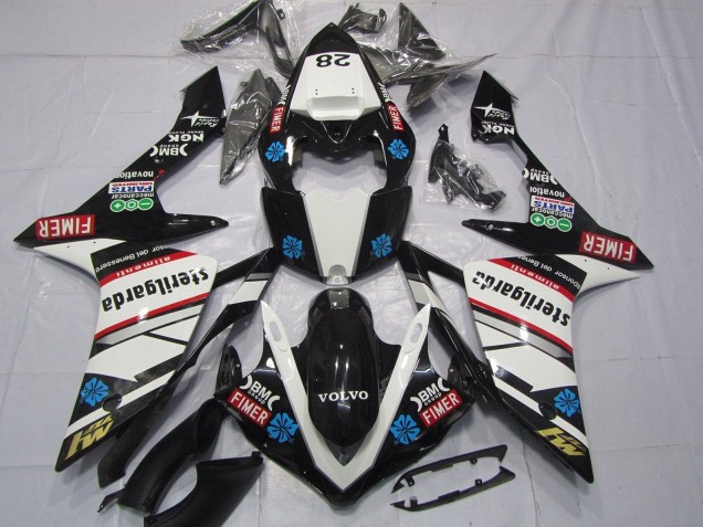Carenados Moto Yamaha YZF 1000 R1 2007-2008 - Negro Brillante Blanco Rojo Azul Volvo Sterilgarda Fimer