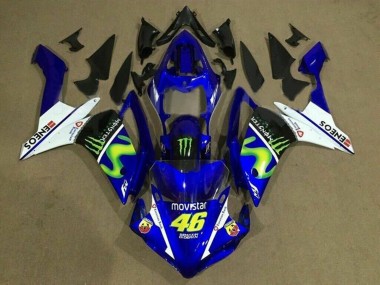 Carenados Moto Yamaha YZF 1000 R1 2007-2008 - Azul Blanco Negro Verde MoviStar Monstruo ENEOS