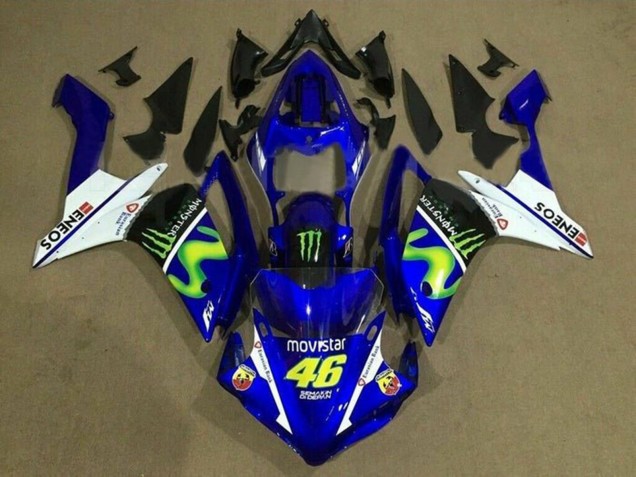Carenados Moto Yamaha YZF 1000 R1 2007-2008 - Azul Blanco Negro Verde MoviStar Monstruo ENEOS