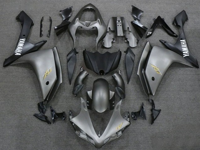 Carenados Moto Yamaha YZF 1000 R1 2007-2008 - Plata Oscuro Negro Mate