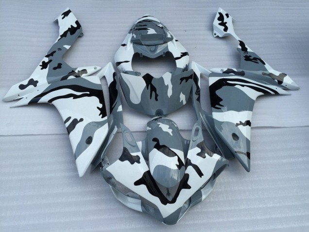 Carenados Moto Yamaha YZF 1000 R1 2007-2008 - Blanco Gris Negro Camouflage