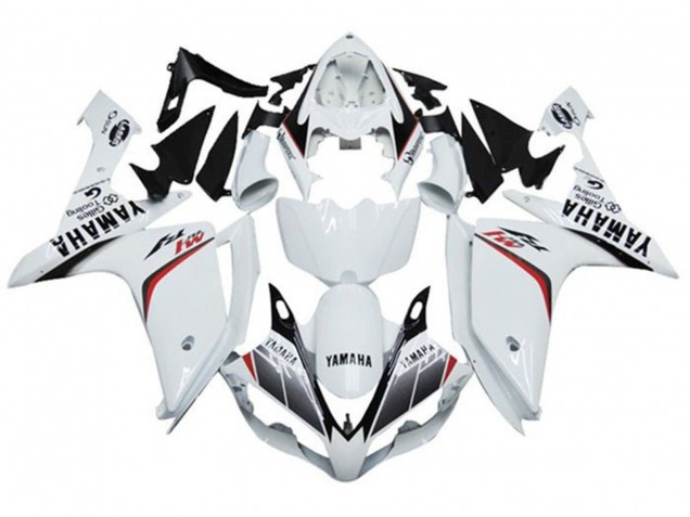 Carenados Moto Yamaha YZF 1000 R1 2007-2008 - Blanco Rojo Negro Raya M1
