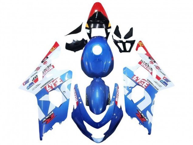 Carenados Moto Suzuki GSXR 600 / GSXR 750 2004-2005 - Azul Blanco Rojo Motul