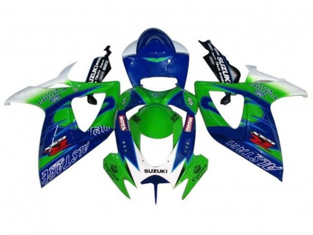 Carenados Moto Suzuki GSXR 600 / GSXR 750 2006-2007 - Blanco Azul Verde Alstare
