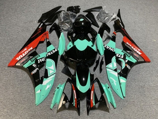 Carenados Moto Yamaha YZF R6 2006-2007 - Verde Claro Rojo Negro Petronas Motul